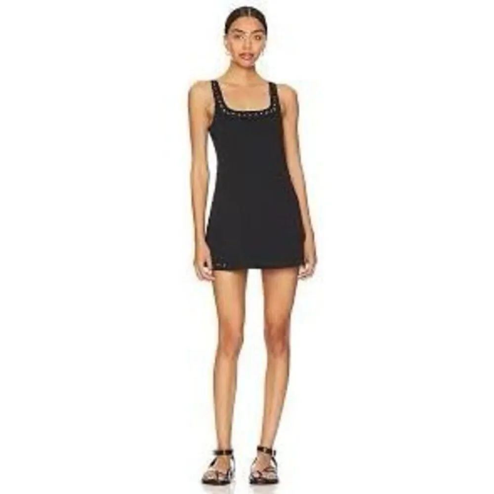 Gigi C Size M Avery Mini Dress Black Sporty Built In Shorts Athletic Tennis NWT